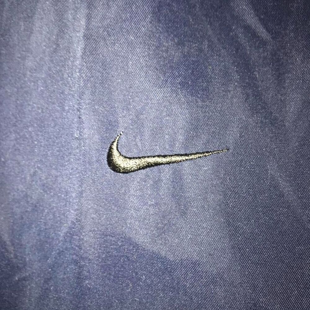 Fleece lined Nike jacket navy on navy logo on chest Size xl to Xxl no tags Cozy - Picture 4 of 9
